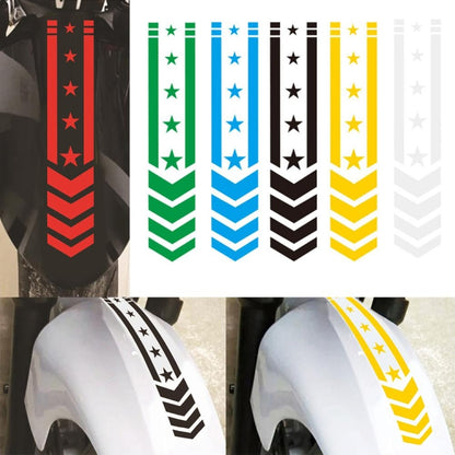 10pcs Motorcycle Car Fender Reflective Sticker Modified Decorative Waterproof Sticker Arrow Star(White) - Decorative Sticker by PMC Jewellery | Online Shopping South Africa | PMC Jewellery | Buy Now Pay Later Mobicred