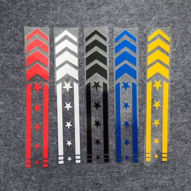 10pcs Motorcycle Car Fender Reflective Sticker Modified Decorative Waterproof Sticker Arrow Star(White) - Decorative Sticker by PMC TechLife | Online Shopping South Africa | PMC TechLife | Buy Now Pay Later Mobicred