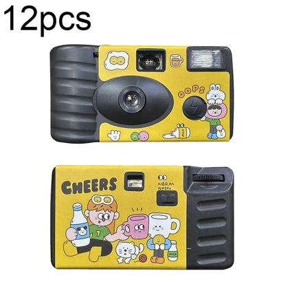 12pcs Cheers Retro Film Camera Waterproof Cartoon Decorative Stickers without Camera - Children Cameras by PMC Jewellery | Online Shopping South Africa | PMC Jewellery | Buy Now Pay Later Mobicred