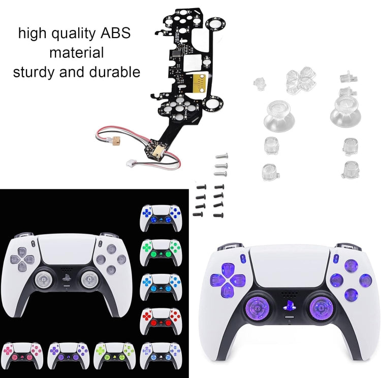 For PS5 Controller LED Light Button Kit DIY Light Panel Board Luminated D-Pad Set B - PS5 Spare Parts by PMC Jewellery | Online Shopping South Africa | PMC Jewellery