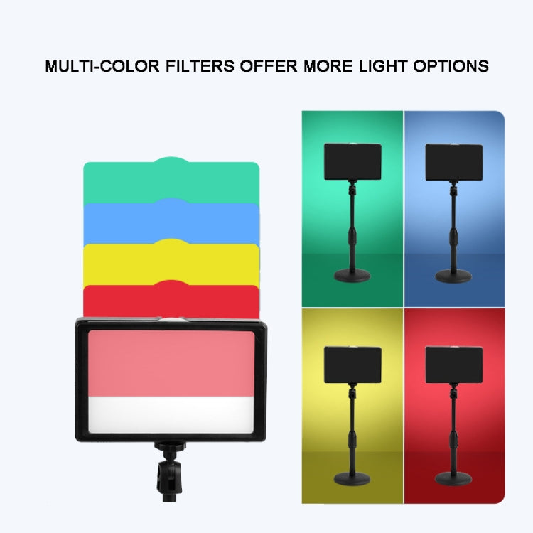 8 Inch 3200-5500K Three-color Temperature Photography Flat-panel Live Fill Light,Spec: Small Tripod - free shipping - PMC TechLife - Order now!