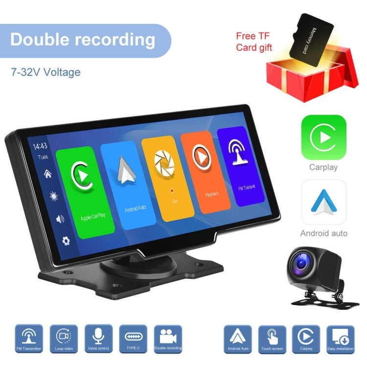 A3073 HD Wired 9.3 Inch 1 To 1 Smart Player With Wireless Carplay Two-way Video Split-screen Display(Black) - Car MP3 & MP4 & MP5 by PMC TechLife | Online Shopping South Africa | PMC TechLife | Buy Now Pay Later Mobicred