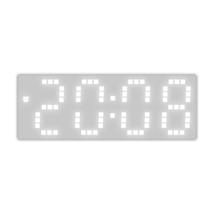 8017 LED Screen Voice Control Digital Alarm Clock Desktop Multifunctional Temperature Clock(White) - Alarm Clocks by PMc TechLife | Online Shopping South Africa | PMc TechLife | Buy Now Pay Later Mobicred