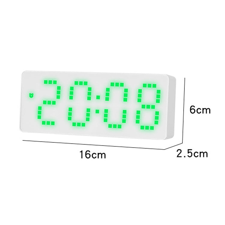 8017 LED Screen Voice Control Digital Alarm Clock Desktop Multifunctional Temperature Clock(White) - Alarm Clocks by PMc TechLife | Online Shopping South Africa | PMc TechLife | Buy Now Pay Later Mobicred