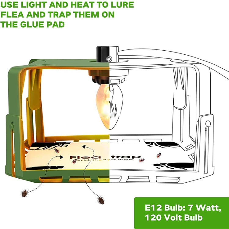 1pcs SK121 Square Fly Trap Flea Trap Pet Household Flea Light Catcher(US Plug) - Traps by PMC TechLife | Online Shopping South Africa | PMC TechLife | Buy Now Pay Later Mobicred