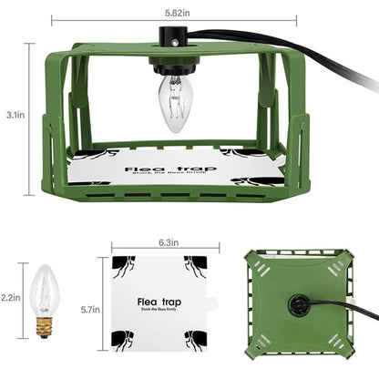 2pcs SK121 Square Fly Trap Flea Trap Pet Household Flea Light Catcher(UK Plug) - Traps by PMC Jewellery | Online Shopping South Africa | PMC Jewellery | Buy Now Pay Later Mobicred