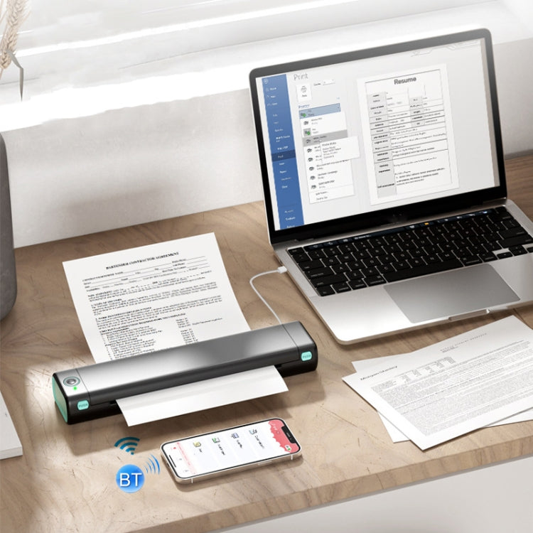 M08F Bluetooth Wireless Handheld Portable Thermal Printer(Gray Letter Version) - Printer by PMC TechLife | Online Shopping South Africa | PMC TechLife | Buy Now Pay Later Mobicred