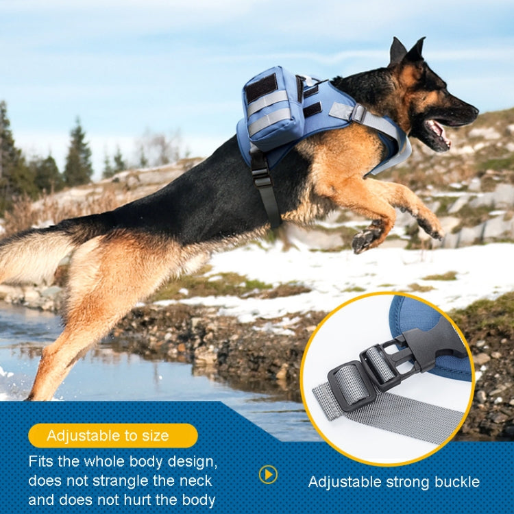 Dog Explosion-proof Chest Strap With Detachable Combination Backpack, Size: S(Lake Blue) - Leashes & Chest Strap by PMC TechLife | Online Shopping South Africa | PMC TechLife | Buy Now Pay Later Mobicred