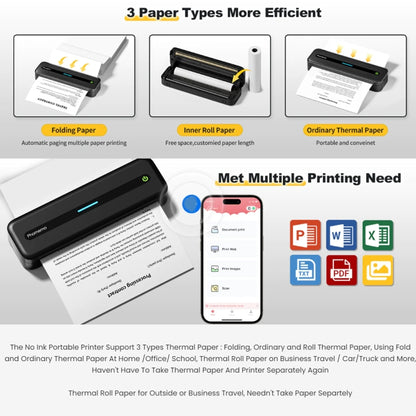 Phomemo M832 300dpi Wireless Thermal Portable Printer, Size: Letter Version(Black) - Printer by Phomemo | Online Shopping South Africa | PMC Jewellery | Buy Now Pay Later Mobicred