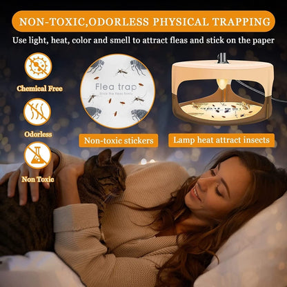 2pcs SK111 Pet Household Flea Lamp Flea Sticky Trapper Flea Capture Device(US Plug) - Traps by PMC Jewellery | Online Shopping South Africa | PMC Jewellery | Buy Now Pay Later Mobicred