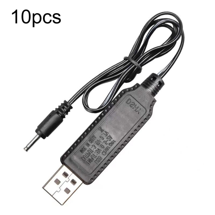 10pcs 3.7V IC Circuit Protection Lithium Battery USB Straight Head Charging Cable, Model: 2.5mm - Charging Cables by PMC Jewellery | Online Shopping South Africa | PMC Jewellery