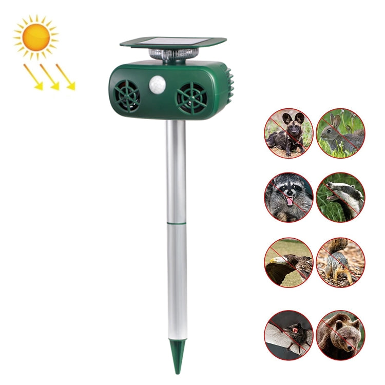 SK628 Solar Powered Animal Repeller 360 Degree Strobe Light Bird Repeller Ultrasonic Rat Repeller(Green) - Outdoor Insect Repellent by PMC Jewellery | Online Shopping South Africa | PMC Jewellery | Buy Now Pay Later Mobicred