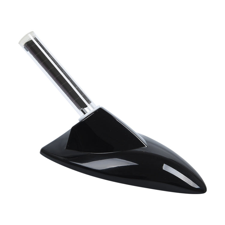 Car Solar Shark Fin With Antenna LED Warning Light, Specification: Black - Warning Lights by PMC TechLife | Online Shopping South Africa | PMC TechLife | Buy Now Pay Later Mobicred