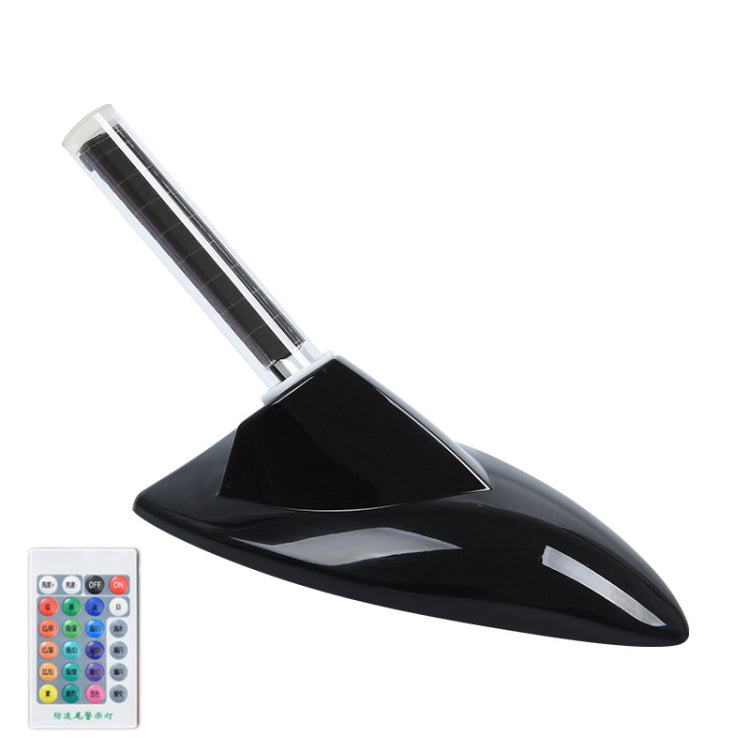 Car Solar Shark Fin With Antenna LED Warning Light, Specification: Black with Remote Control - Warning Lights by PMC TechLife | Online Shopping South Africa | PMC TechLife | Buy Now Pay Later Mobicred