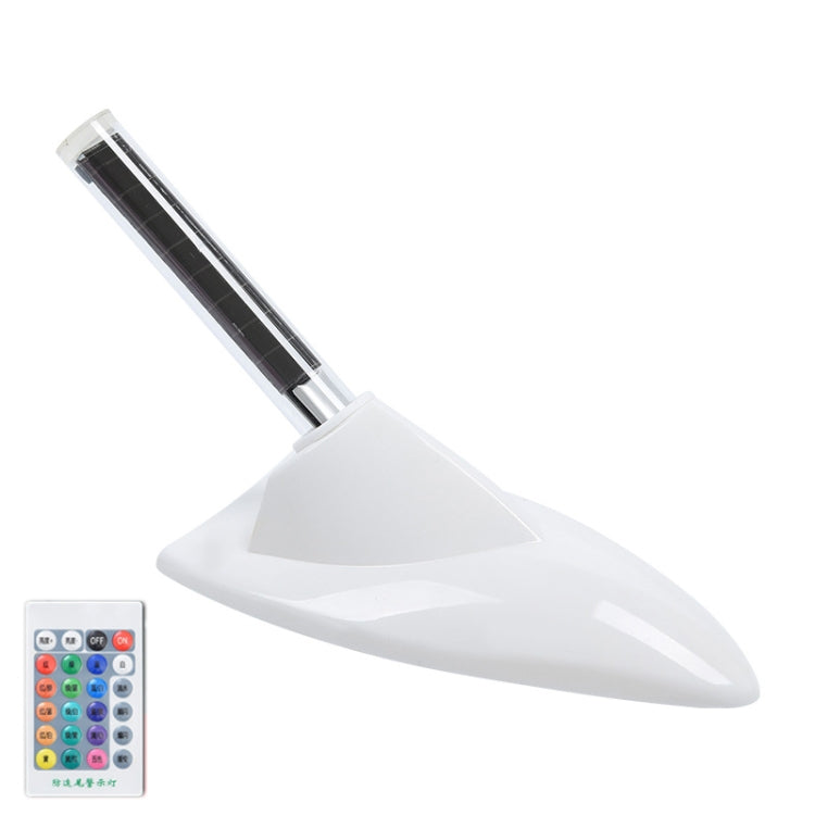 Car Solar Shark Fin With Antenna LED Warning Light, Specification: White with Remote Control - Warning Lights by PMC TechLife | Online Shopping South Africa | PMC TechLife | Buy Now Pay Later Mobicred