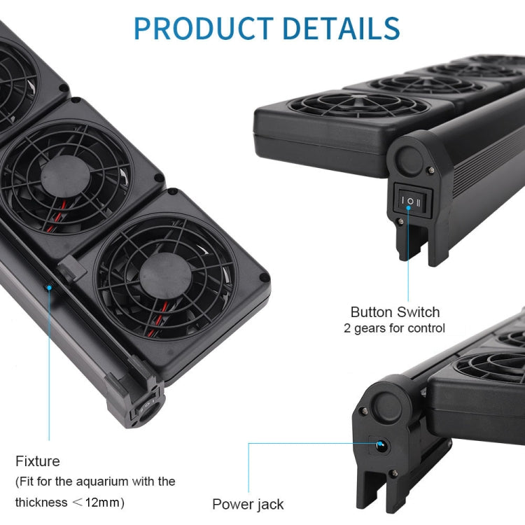 Fish Tank Cooling Fan Cooling Silent Aquarium Fan, Specification: 4 Head US Plug - Fish Tanks & Accessories by PMC TechLife | Online Shopping South Africa | PMC TechLife | Buy Now Pay Later Mobicred