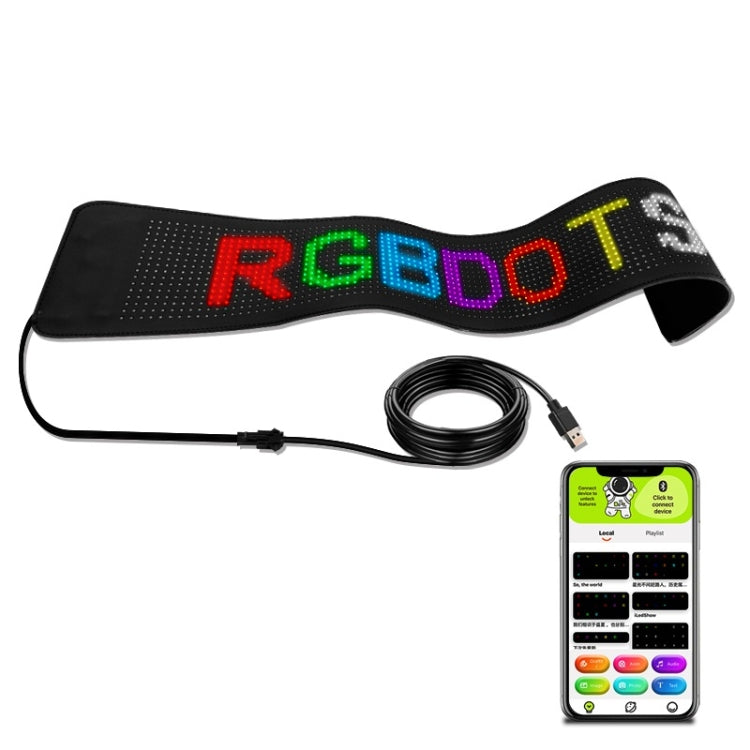 260x150mm Vehicle Rear Window Color Flexible LED Electronic Screen - Car Monitor by PMC TechLife | Online Shopping South Africa | PMC TechLife | Buy Now Pay Later Mobicred