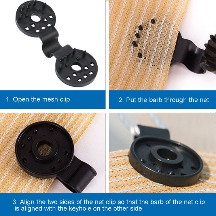 50pcs /Pack Sunshade Net Clip Garden Greenhouse Netting Shade Cloth Fastener(Black) - Garden Netting by PMC TechLife | Online Shopping South Africa | PMC TechLife | Buy Now Pay Later Mobicred