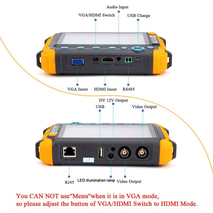 5800ACT-VH 5 Inch Large Screen Engineering Treasure Coaxial AHD / TVI / CVI 8MP Analog Video Surveillance Tester, US Plug - Other Tools by PMC Jewellery | Online Shopping South Africa | PMC Jewellery