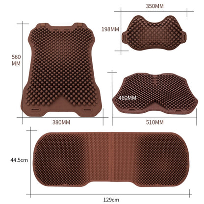 Silicone Car Seat Cushion Summer Breathable Cool Pad, Color: Rear Cushion Apricot - Seat Accessories by PMC Jewellery | Online Shopping South Africa | PMC Jewellery | Buy Now Pay Later Mobicred