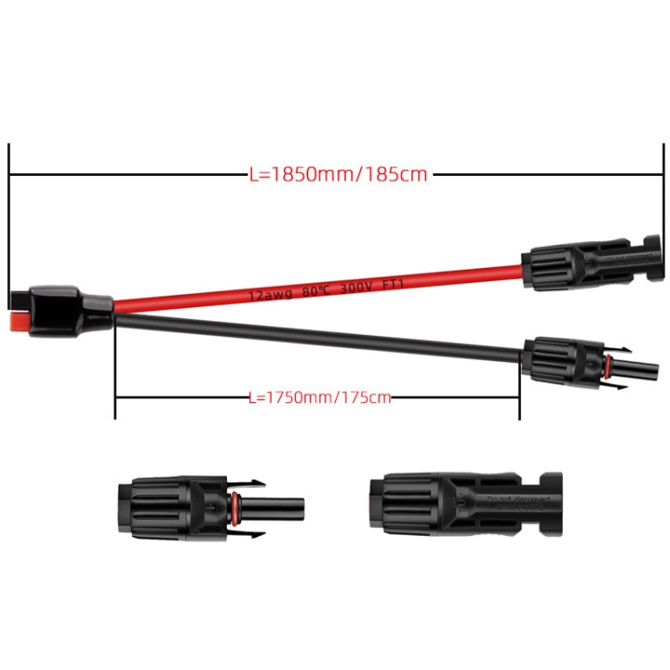 1.85m MC4 to 30A Anderson Mobile Energy Storage Battery Charging Cable - DIY Cables by PMC TechLife | Online Shopping South Africa | PMC TechLife