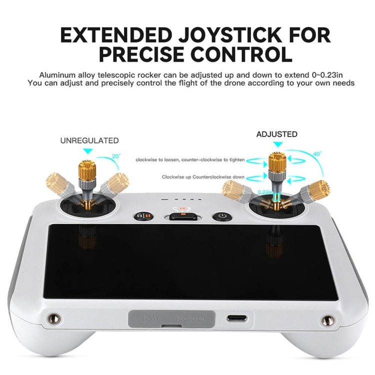 For DJI Mini 3 Pro RCSTQ Aluminum Alloy Two Color Telescopic Joystick With Screen Remote Control Thumb Operation Rod(As Show) - Others by RCSTQ | Online Shopping South Africa | PMC Jewellery