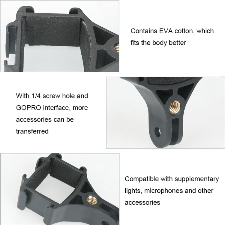 Bracket+Adapter RCSTQ for DJI Pocket 2 Expansion Adapter Holder Camera Fixed Connection Accessories - Mount & Holder by RCSTQ | Online Shopping South Africa | PMC Jewellery | Buy Now Pay Later Mobicred