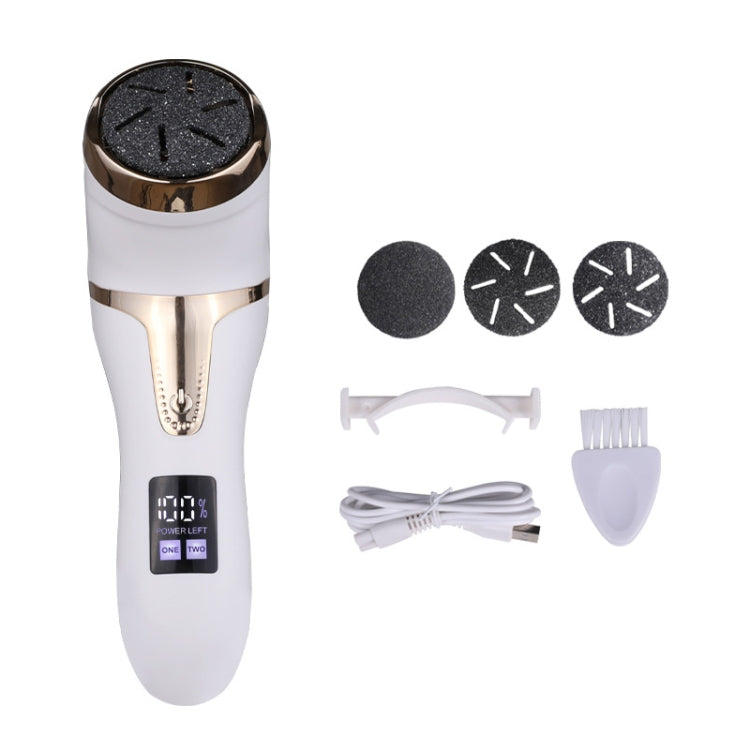 JD-510 Rechargeable Electric Foot Callus Remover with Vacuum Cleaner White - Grinding Tools & Accessories by PMC Jewellery | Online Shopping South Africa | PMC Jewellery | Buy Now Pay Later Mobicred