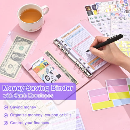 A6 Mandala Binder Financial Plan Notebook PU Leather Cash Budget Book(Fantasy Purple) - Notebooks by PMC Jewellery | Online Shopping South Africa | PMC Jewellery