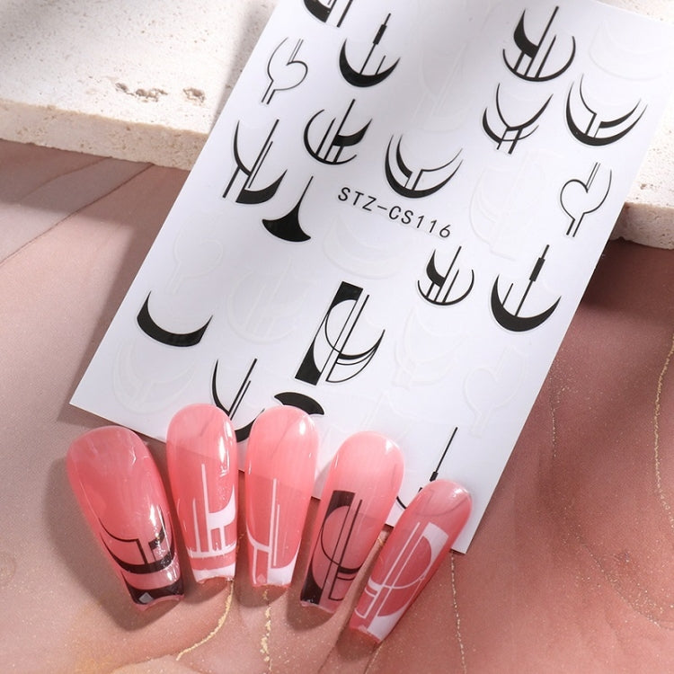 French Style Manicure Sticker Pop Stripe Line Nail Sticker(Stz-CS071) - Nail Stickers by PMC Jewellery | Online Shopping South Africa | PMC Jewellery | Buy Now Pay Later Mobicred