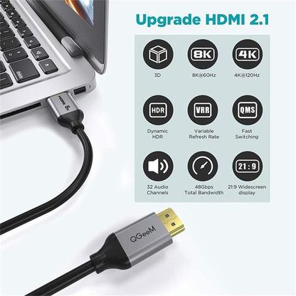 QGeeM QG-AV17 HDMI To HDMI Connection Cable Support 8K&60Hz 4.5m Length - Cable by QGeeM | Online Shopping South Africa | PMC Jewellery | Buy Now Pay Later Mobicred