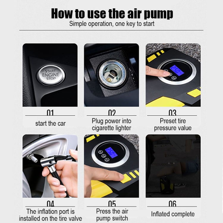 SUITU  ST-5002 DC 12V Car Air Compressor Tire Inflator 150 PSI Auto Air Pump Pointer Model+Toolbox - Inflatable Pump by SUITU | Online Shopping South Africa | PMC TechLife