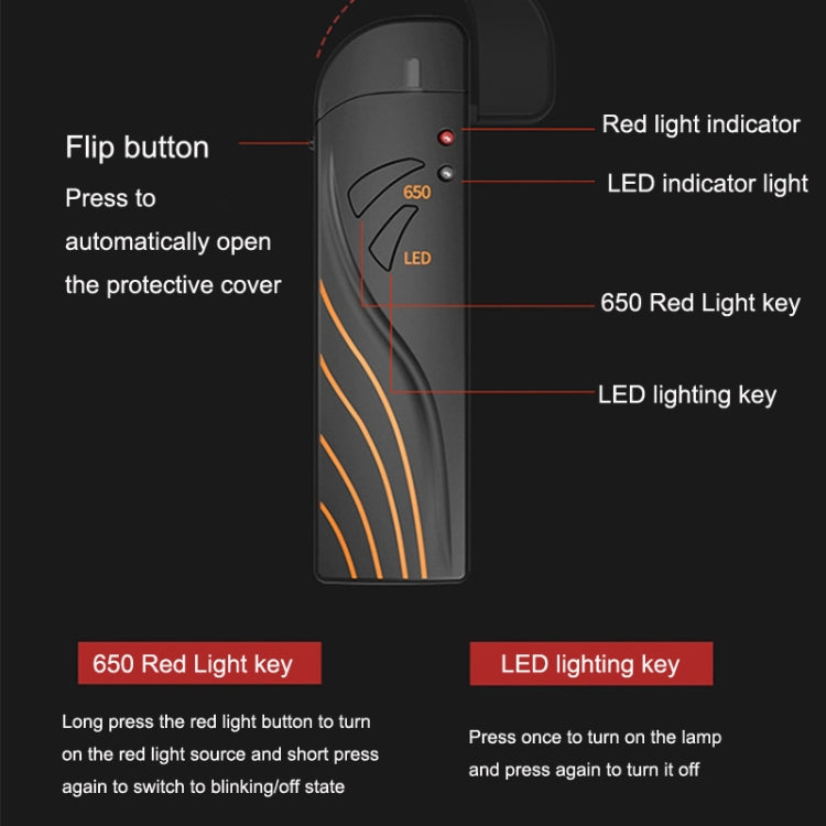 TL-B3-L15 10KM-15KM Mini Rechargeable Fiber Optical Red Light Sources Test Pen Clamshell Light Pen - Fiber Receiver by PMC Jewellery | Online Shopping South Africa | PMC Jewellery | Buy Now Pay Later Mobicred