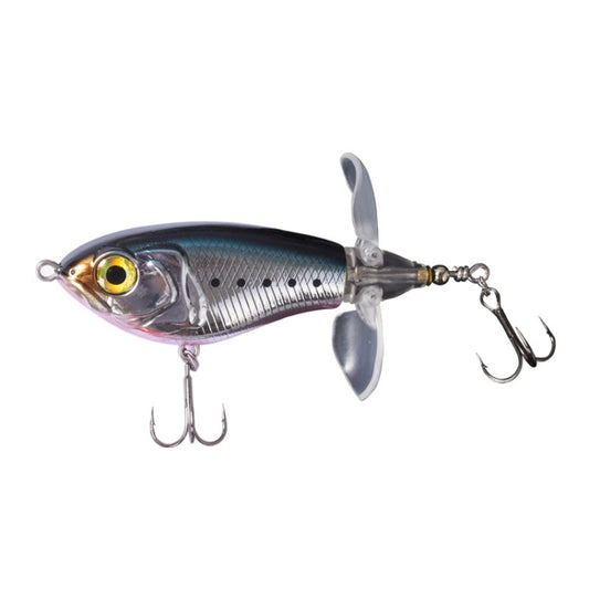 DF065 9g Double Paddle Tractor Surface Tether Roadrunner Fake Lure Long-distance Casting Lure(Silver Black Back) - Fishing Lures by PMC Jewellery | Online Shopping South Africa | PMC Jewellery | Buy Now Pay Later Mobicred