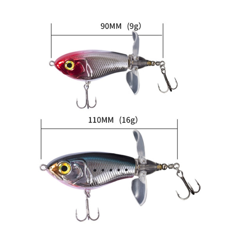 DF080 16g Double Paddle Tractor Surface Tether Roadrunner Fake Lure Long-distance Casting Lure(Silver Black Back) - Fishing Lures by PMC TechLife | Online Shopping South Africa | PMC TechLife | Buy Now Pay Later Mobicred