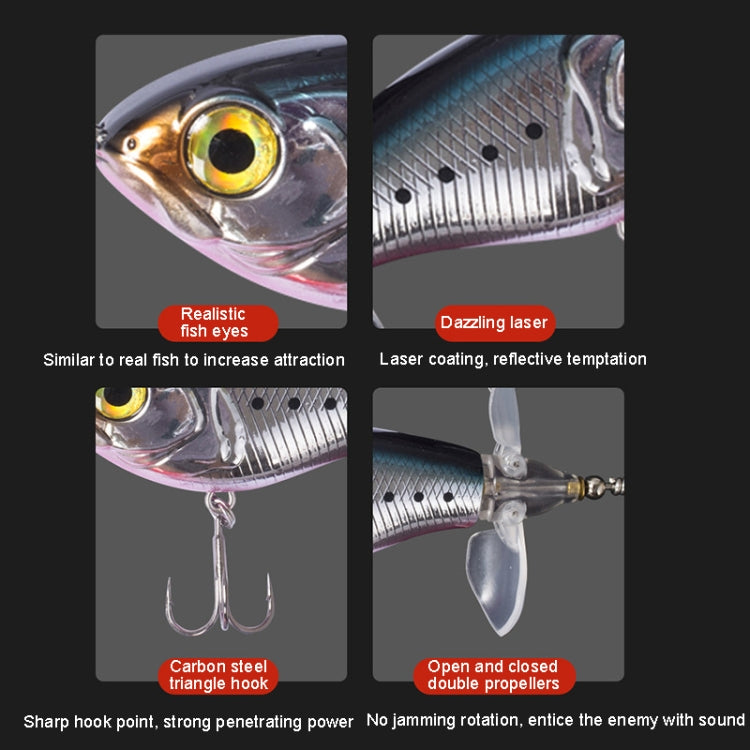 DF065 9g Double Paddle Tractor Surface Tether Roadrunner Fake Lure Long-distance Casting Lure(Transparent Brown) - Fishing Lures by PMC TechLife | Online Shopping South Africa | PMC TechLife | Buy Now Pay Later Mobicred