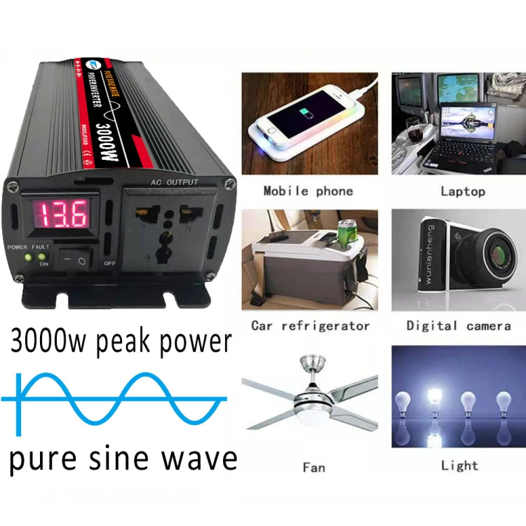 3000W (Actual 500W) 48V to 220V High Power Car Sine Wave Inverter Power Converter - Pure Sine Wave by PMC Jewellery | Online Shopping South Africa | PMC Jewellery | Buy Now Pay Later Mobicred