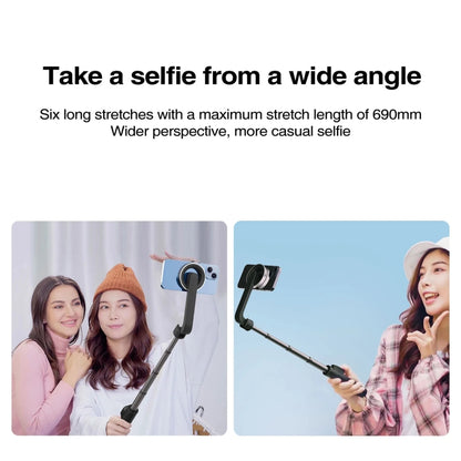 Magnetic Selfie Stick Tripod Handheld Stabilizer Rod With Remote Controller(Black) - Selfie Sticks by PMC Jewellery | Online Shopping South Africa | PMC Jewellery | Buy Now Pay Later Mobicred