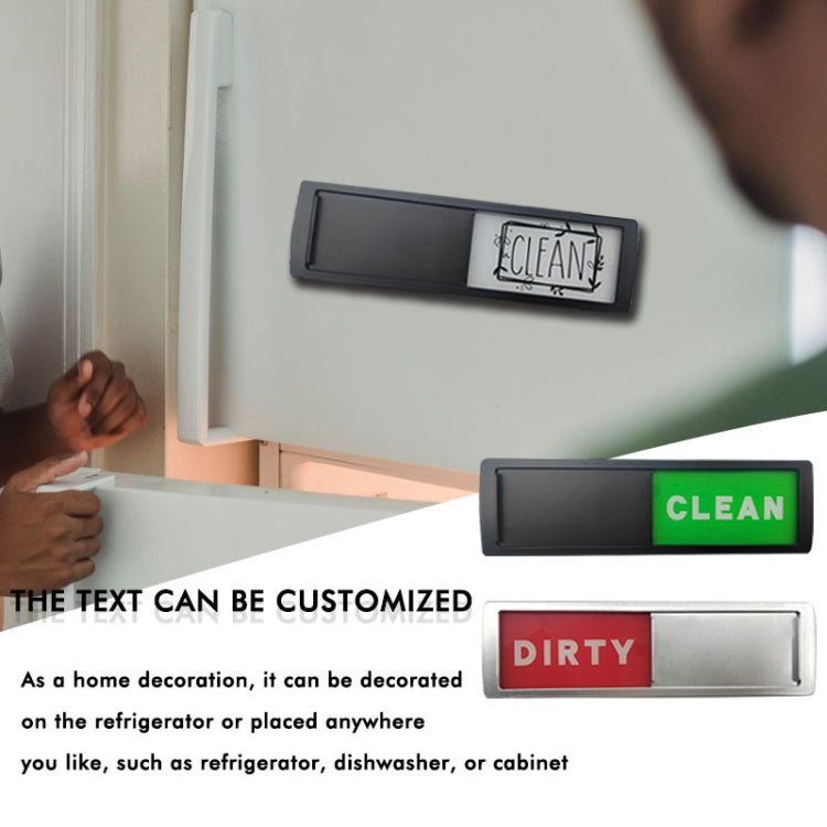 Dishwasher Magnet Clean Dirty Sign Double-Sided Refrigerator Magnet(Silver-Black and White) - Dish Washers & Accessories by PMc TechLife | Online Shopping South Africa | PMc TechLife | Buy Now Pay Later Mobicred