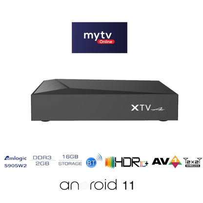 XTV Air 2GB+16GB Infrared Remote Version Mini HD 4K Android TV Network Set-Top Box Amlogic S905w2 Quad Core(UK Plug) - Amlogic S905 by PMC Jewellery | Online Shopping South Africa | PMC Jewellery | Buy Now Pay Later Mobicred