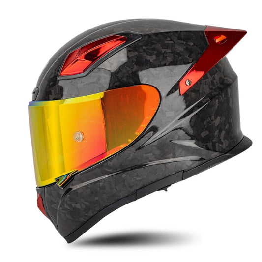SOMAN Four Seasons Full Cover Motorcycle Helmet, Size: S(Cheetah Print Red) - Helmets by SOMAN | Online Shopping South Africa | PMC Jewellery | Buy Now Pay Later Mobicred