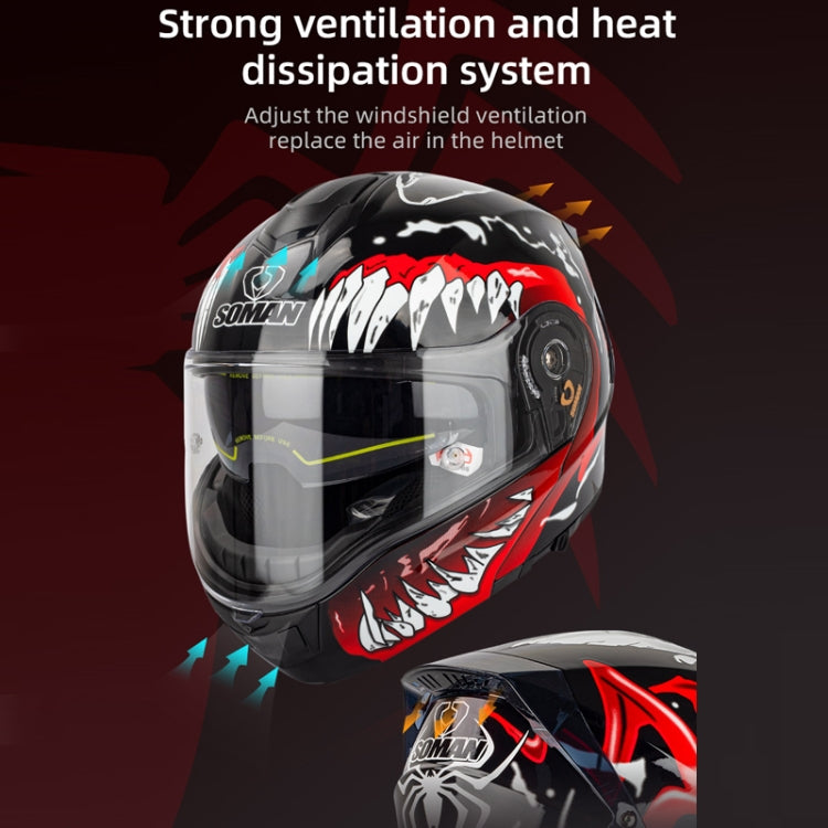 SOMAN Racing Motorcycle Double Lens Riding Safety Helmet, Size: L(Mobile Suit) - free shipping - PMC TechLife - Order now!