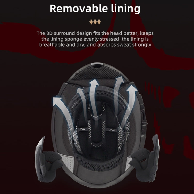 SOMAN Racing Motorcycle Double Lens Riding Safety Helmet, Size: XXL(Bright Black) - Helmets by SOMAN | Online Shopping South Africa | PMC TechLife | Buy Now Pay Later Mobicred