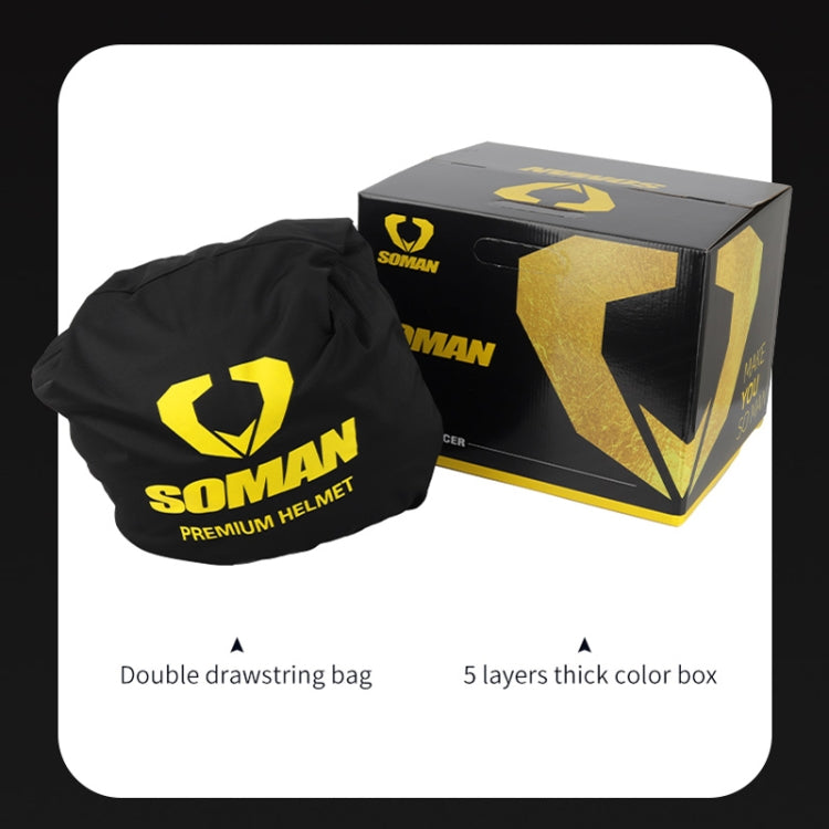 SOMAN Racing Motorcycle Double Lens Riding Safety Helmet, Size: L(Mobile Suit) - free shipping - PMC TechLife - Order now!
