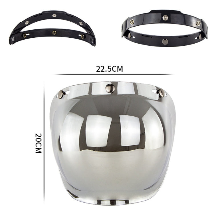 Motorcycle Helmet Three-Button Windproof Lens With Bracket(Gold) - Helmets by PMC TechLife | Online Shopping South Africa | PMC TechLife | Buy Now Pay Later Mobicred