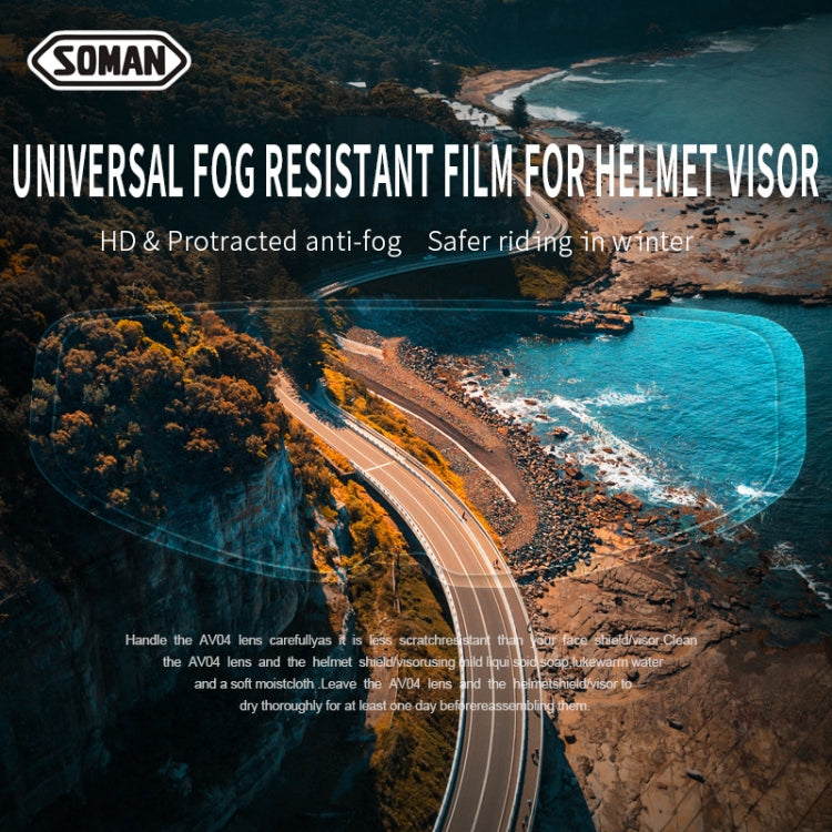 SOMAN Motorcycle Helmet Universal Lens Anti-Fog Film(1pcs) - Others by SOMAN | Online Shopping South Africa | PMC Jewellery