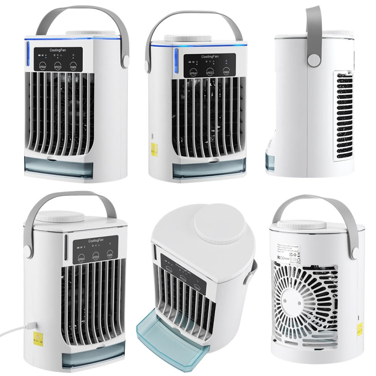 CF008 Mini Household Humidification Spray Air Cooler USB Plug-in Portable Air Conditioner Fan(White) - Electric Fans by PMC Jewellery | Online Shopping South Africa | PMC Jewellery