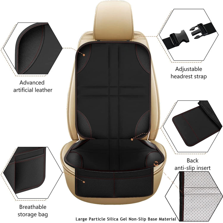 2pcs Child Car Seat Protector Non-Slip Base Material + Waterproof 600D Fabric(Red Line) - Seat Accessories by PMC TechLife | Online Shopping South Africa | PMC TechLife | Buy Now Pay Later Mobicred