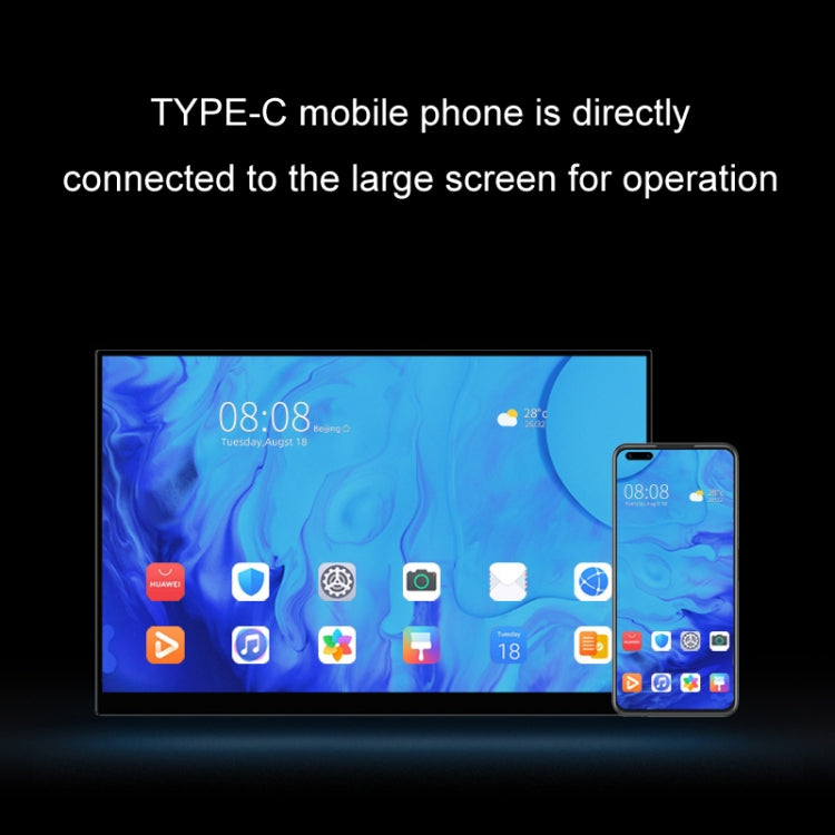 15.6 inch Touch Version 4K Portable External Extended Screen Display For Switch/PS5/Mobile Phone/Computer(US Plug) - LCD Monitors by PMc TechLife | Online Shopping South Africa | PMc TechLife | Buy Now Pay Later Mobicred