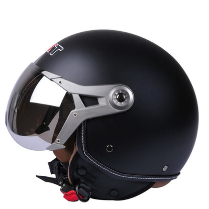 GXT Electric Vehicle Half Cover Helmet Four Seasons Retro Helmet, Size: XL(Matte Black) - Helmets by GXT | Online Shopping South Africa | PMC Jewellery | Buy Now Pay Later Mobicred